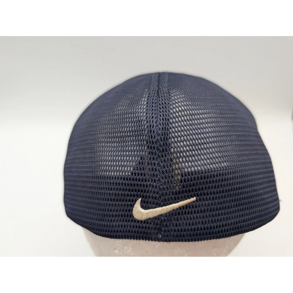 Nike St Louis Blues NHL Trucker Hat Navy Blue Mesh Flexfit Hat Size M/L